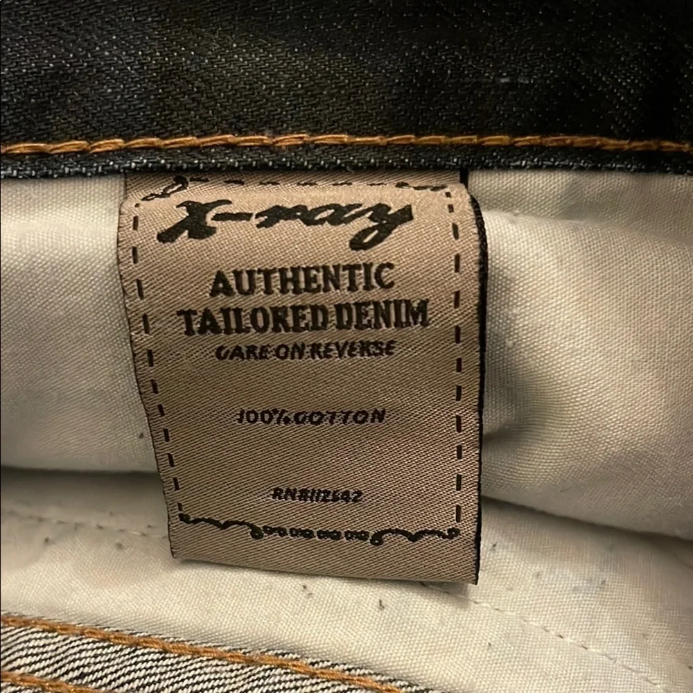XY XRAY Blue Straight-Leg Jeans with Vintage Fading